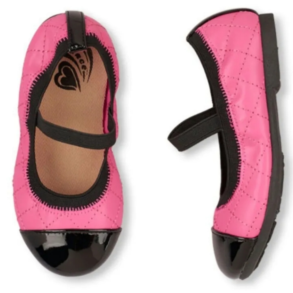 NWT Toddler Girls Quilted Kayla Ballet Flat Size 8